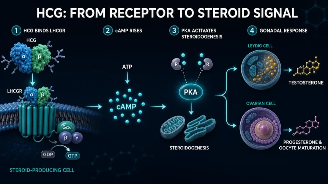 HCG: From receptor to steroid signal