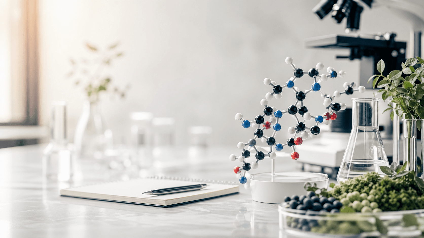 Professional peptide science laboratory banner