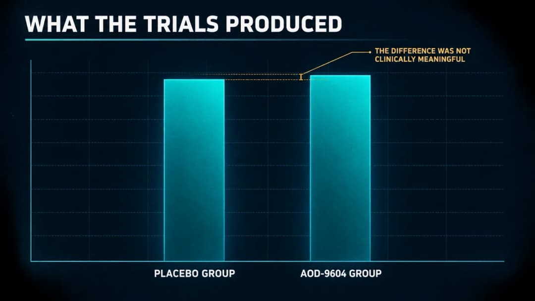 Chart: what the AOD-9604 trials actually produced