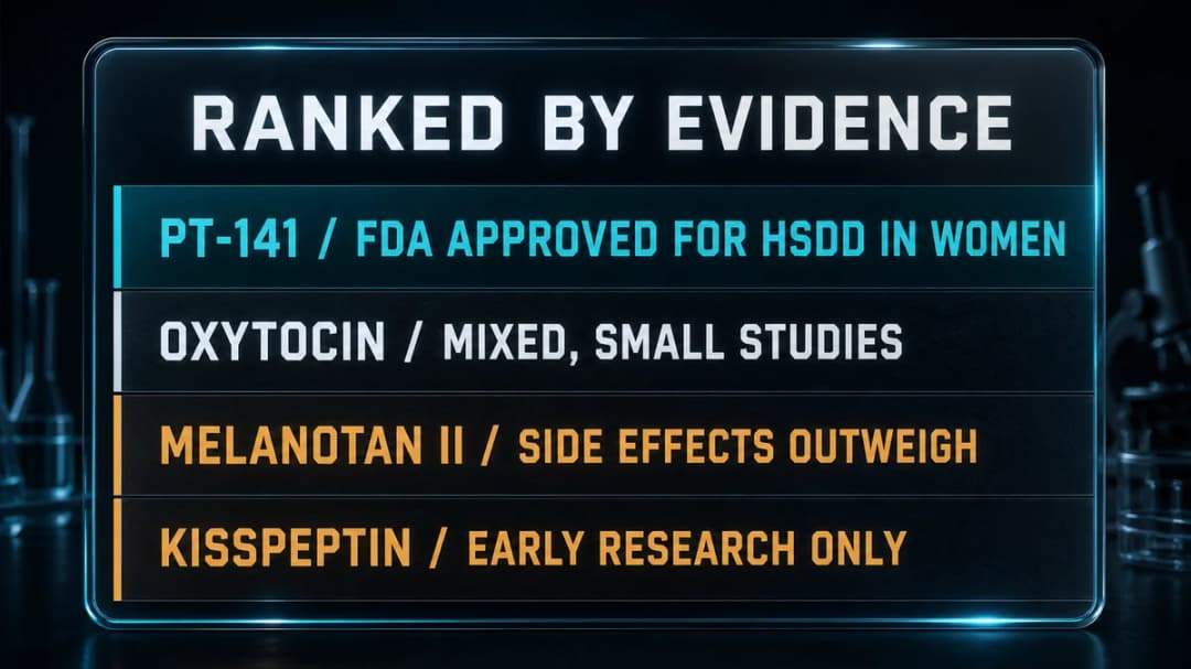 Card: peptides for sexual health ranked by evidence