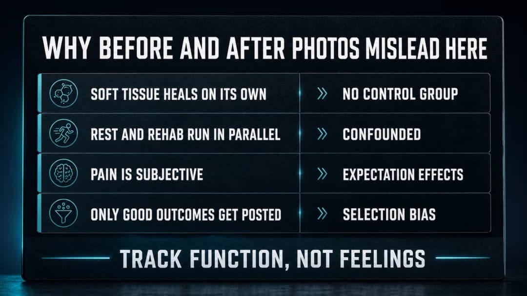 Card: why BPC-157 before and after photos mislead