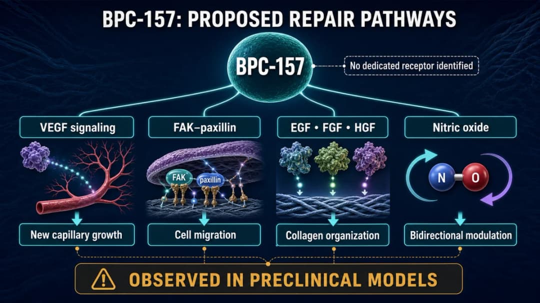 BPC-157: Proposed repair pathways
