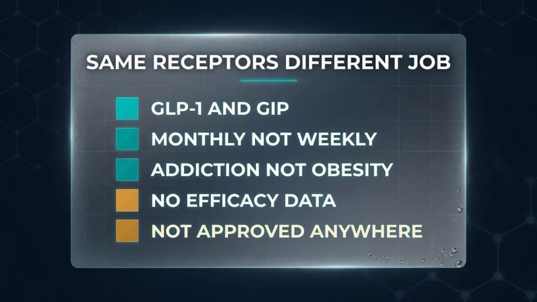 Diagram: what once-monthly dosing changes for a GLP-1 drug