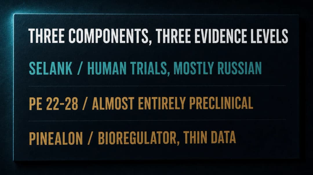 Card: three components, three levels of evidence
