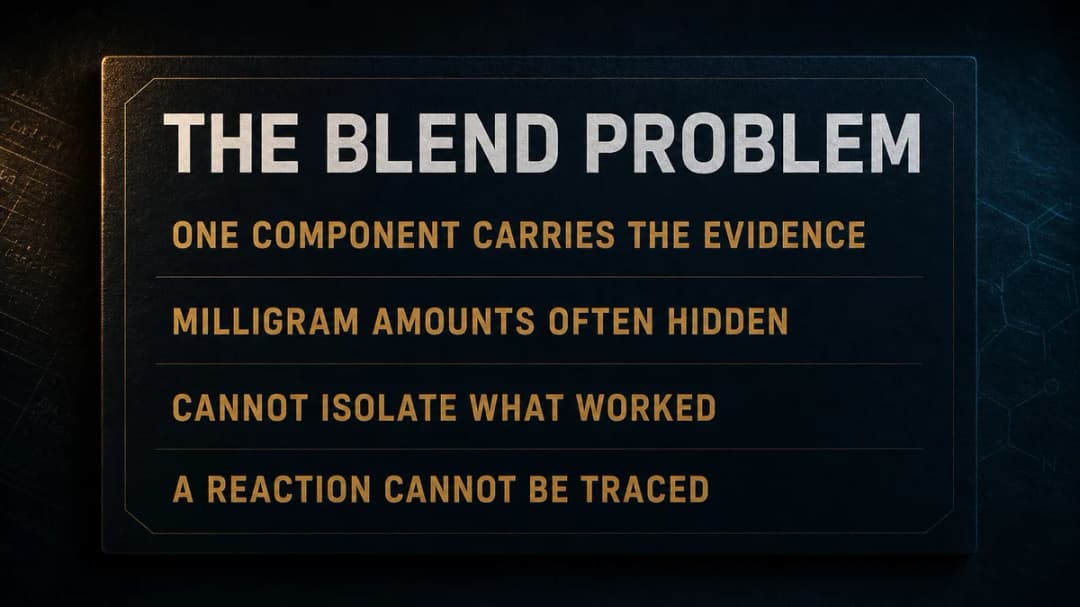 Card: the problem with pre-mixed peptide blends