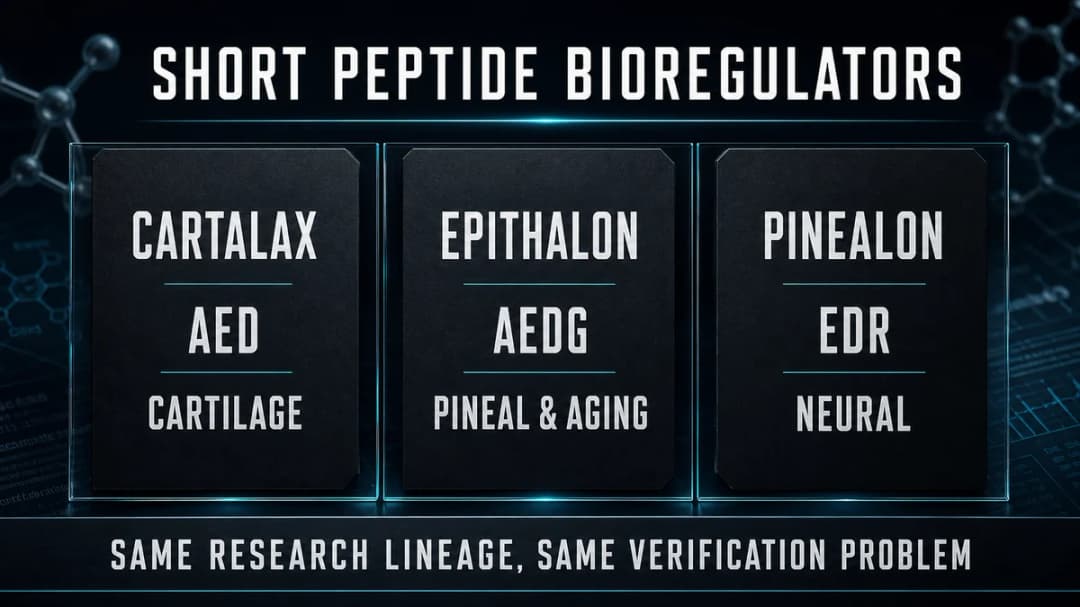 Chart: short peptide bioregulators compared