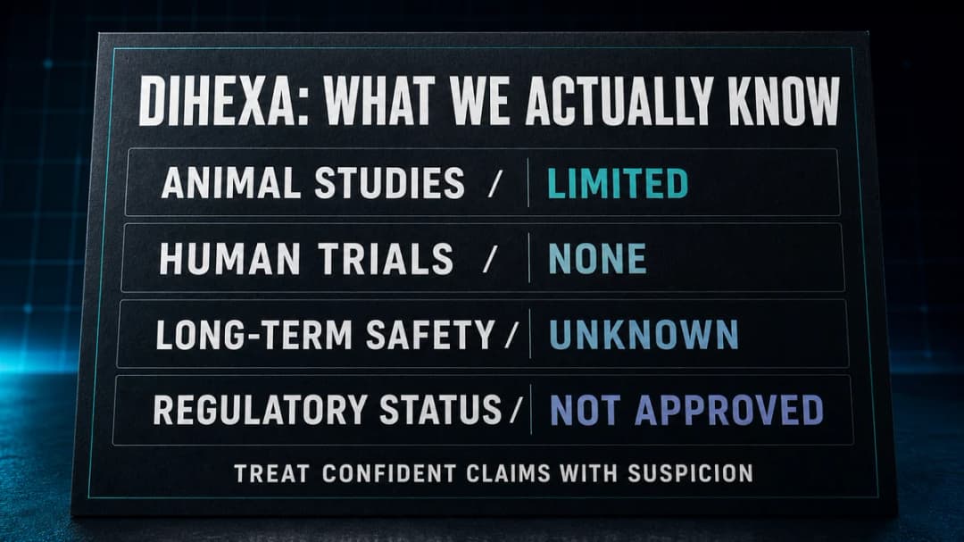 Chart: Dihexa evidence status and open questions