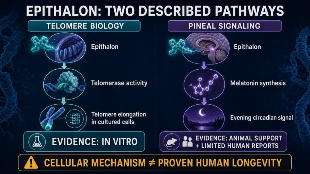Epithalon: Two described pathways