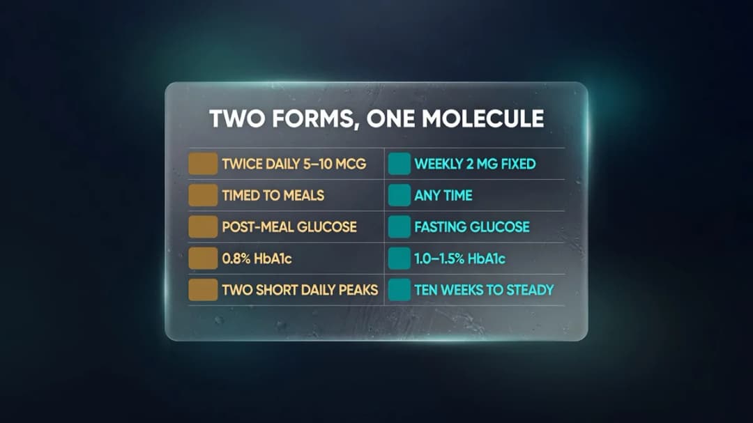 Comparison: Byetta and Bydureon, two forms of one molecule