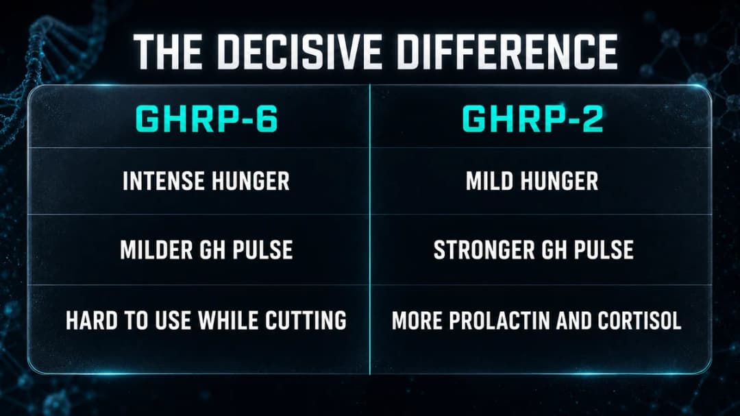 Comparison: the decisive difference between GHRP-6 and GHRP-2