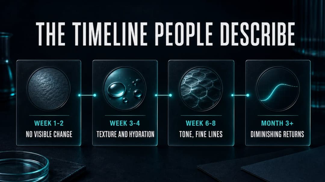 Timeline: the GLOW results timeline people describe