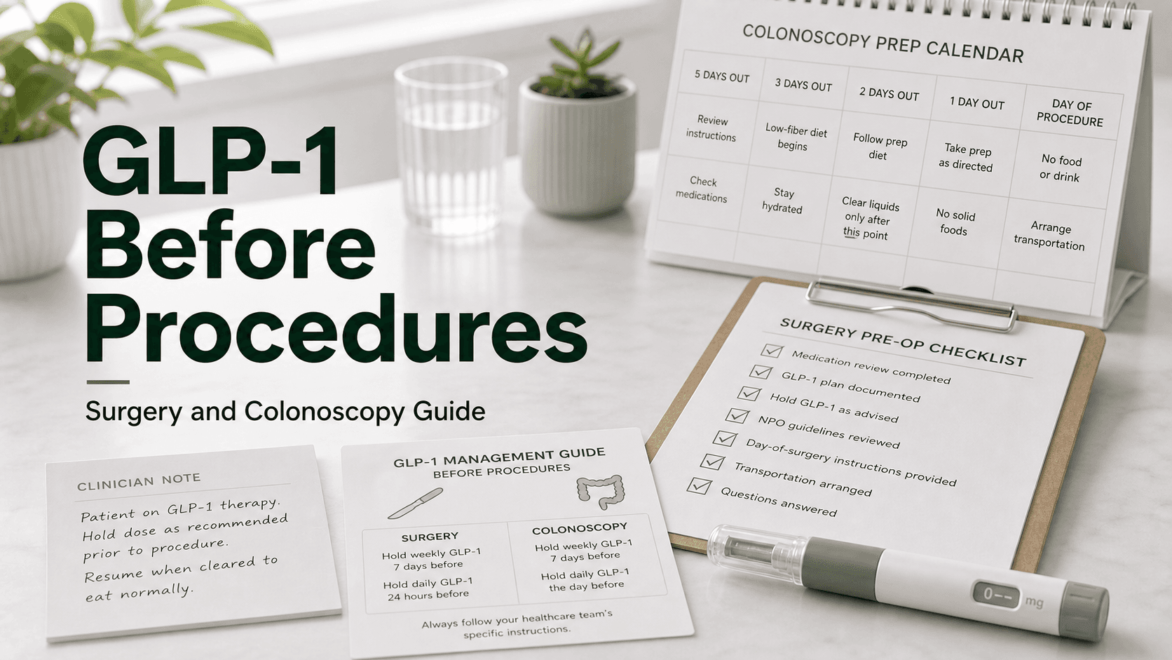 GLP-1 Before Surgery and Colonoscopy: ASA + AGA 2024 Guidelines article visual