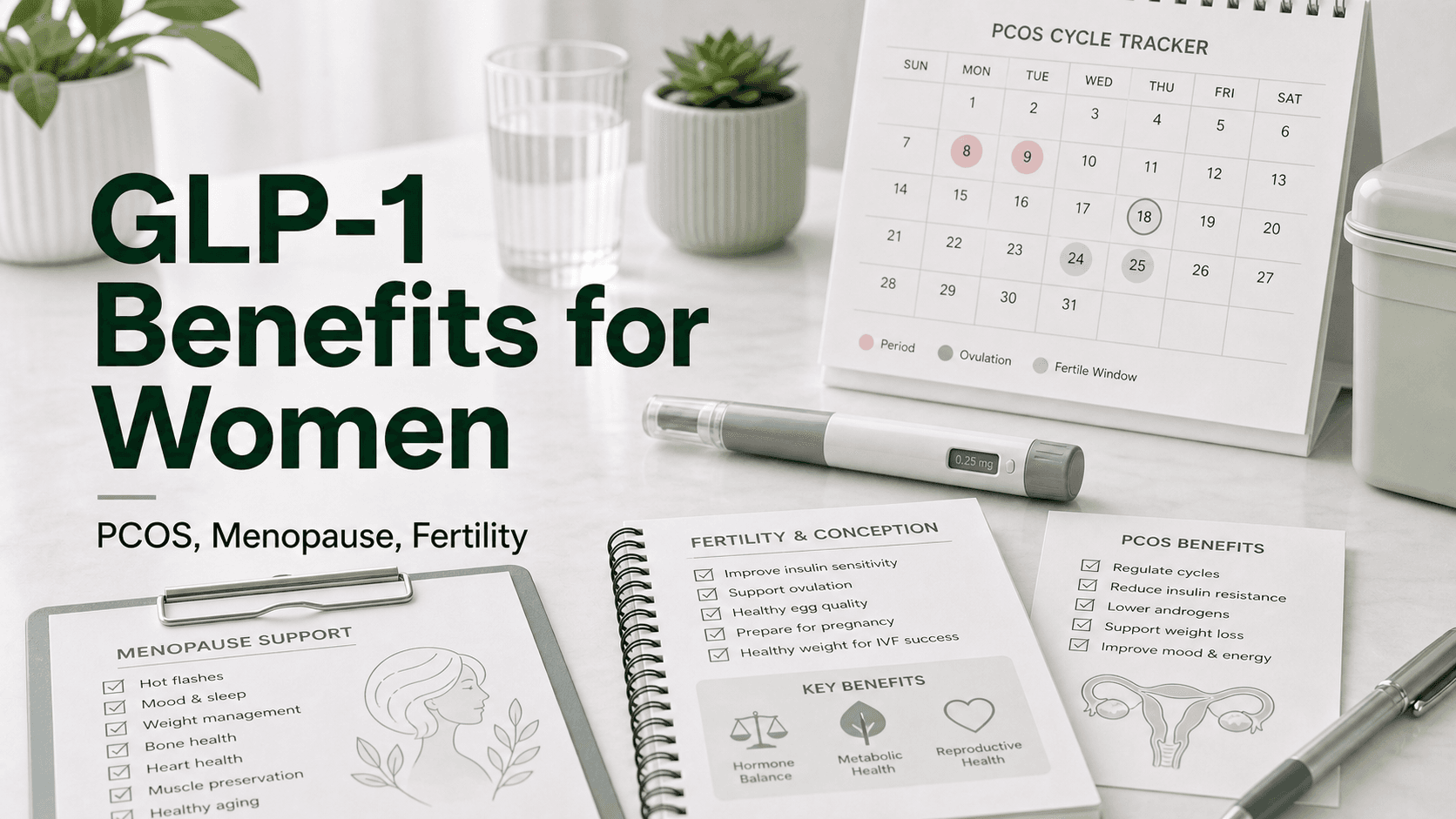 GLP-1 Benefits for Women: PCOS, Menopause, Fertility, and What's Different in 2026 article visual