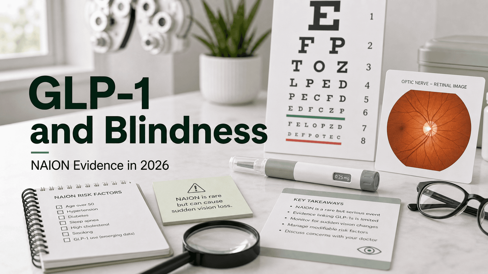 GLP-1 and Blindness: The NAION Evidence in 2026 (And Why It's More Nuanced Than Headlines) article visual