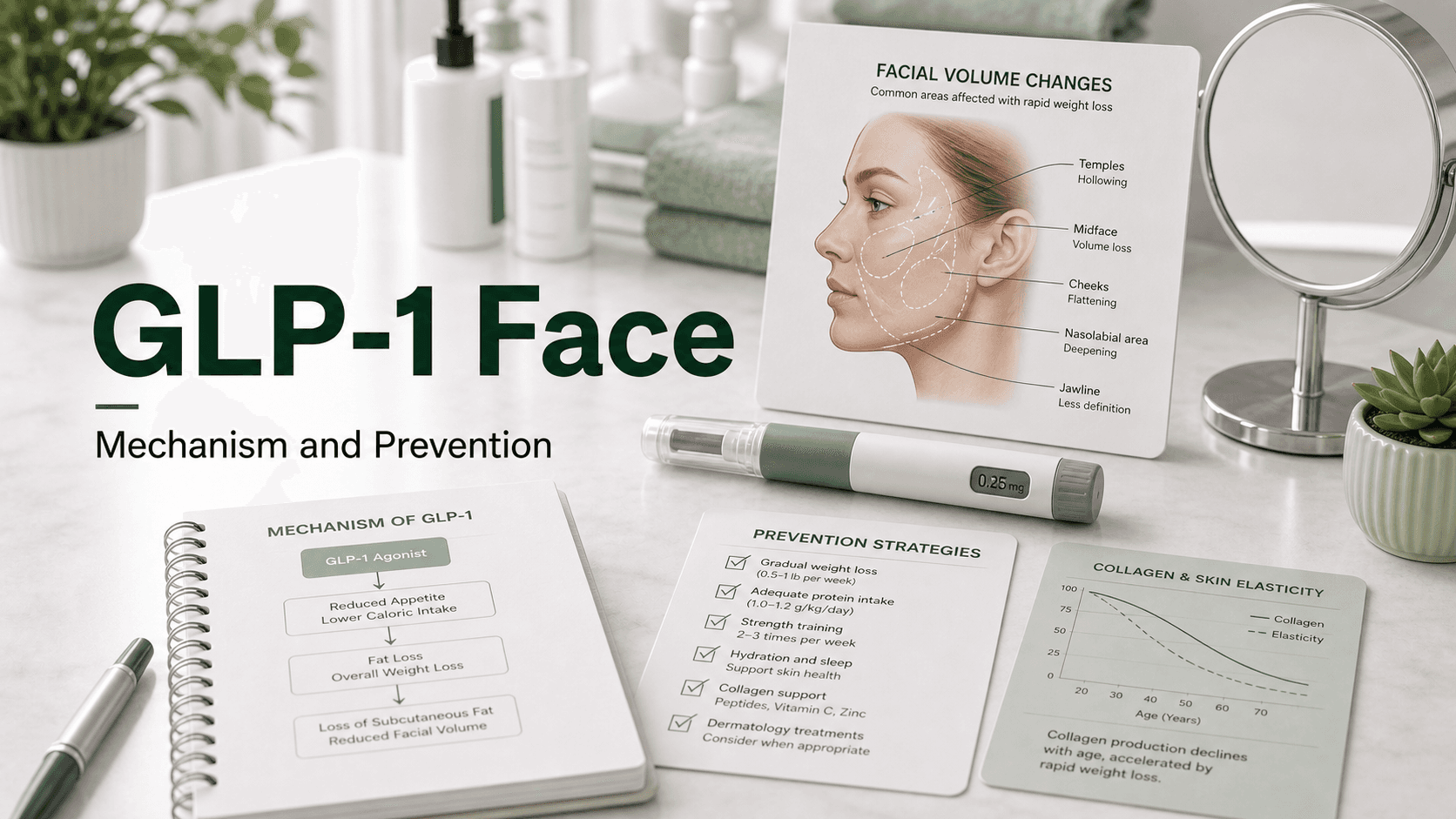 GLP-1 Face (Ozempic Face): Mechanism, Prevention, and What Actually Treats It article visual