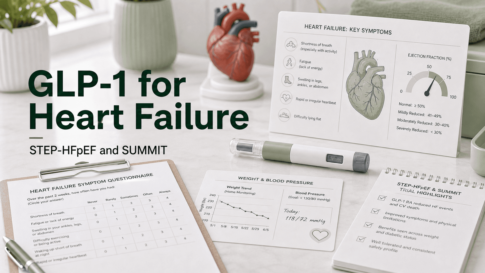 GLP-1 for Heart Failure: STEP-HFpEF, SUMMIT, and Why HFpEF Is Where the Data Lives