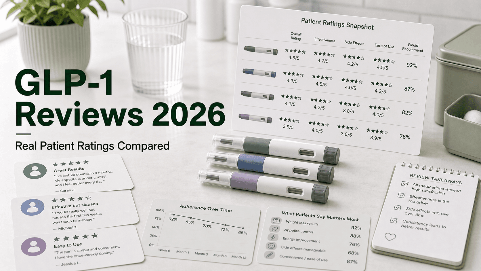 GLP-1 Reviews 2026: What Real Patients Rate Zepbound, Wegovy, Ozempic, and Mounjaro