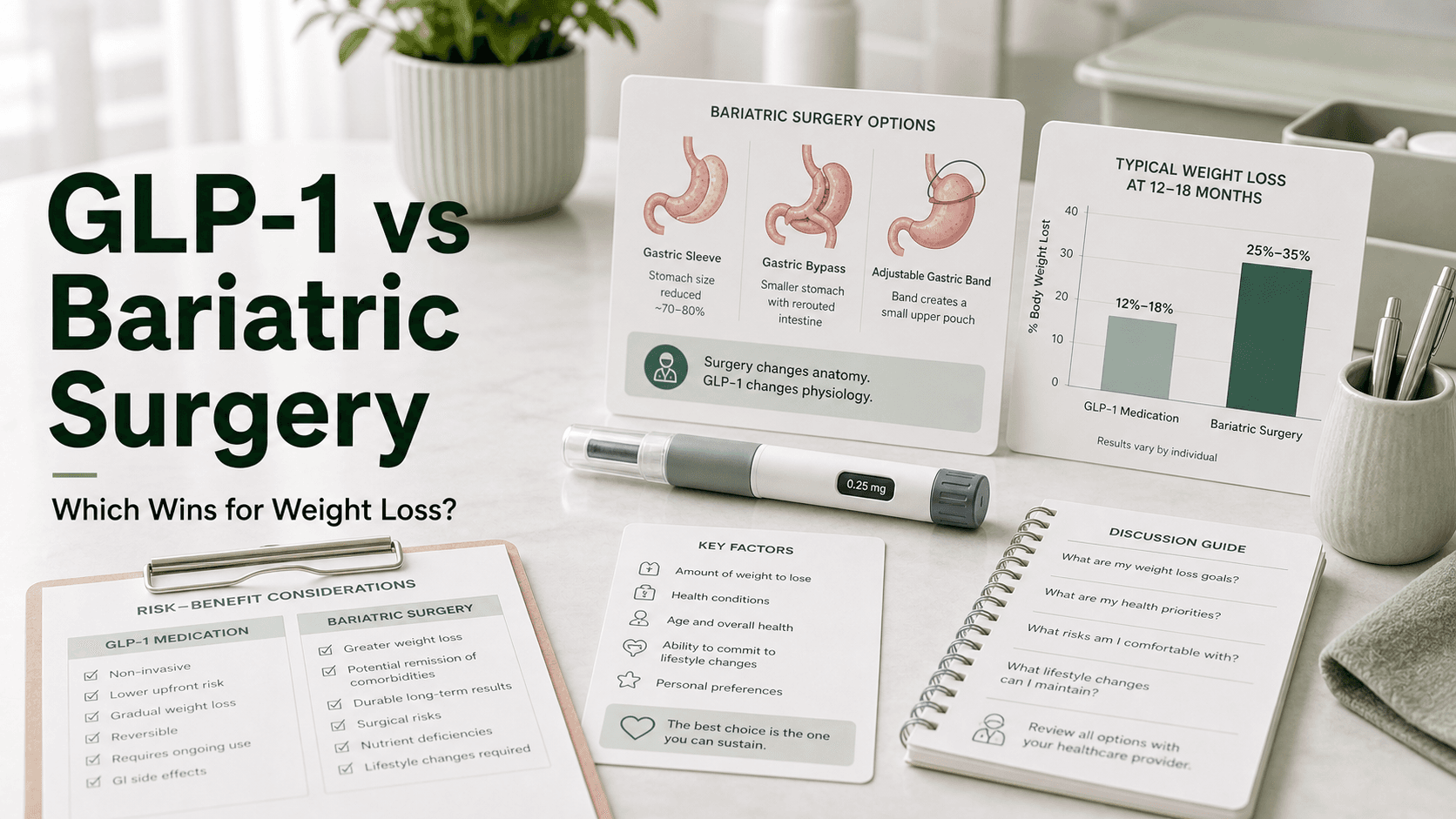 GLP-1 vs Bariatric Surgery: Which Wins for Weight Loss? article visual