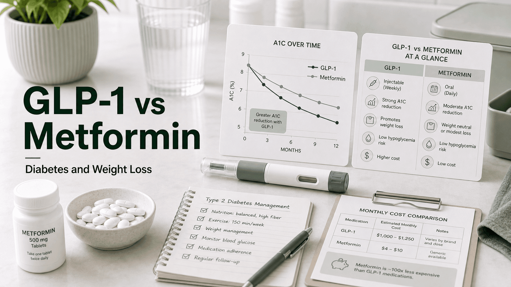 GLP-1 vs Metformin: A Head-to-Head Comparison for Type 2 Diabetes and Weight Loss article visual