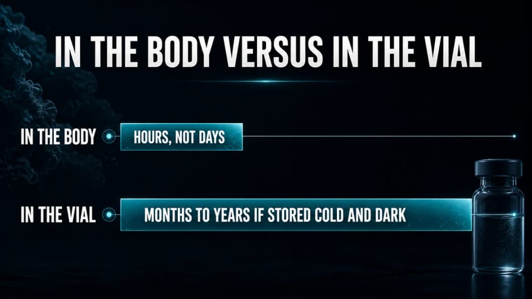 Timeline: GHK-Cu in the body versus in the vial