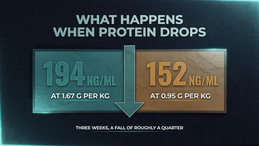 Chart: what happens to IGF-1 when protein drops