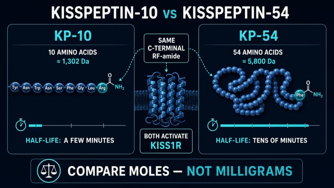 Kisspeptin: Half-life: a few minutes