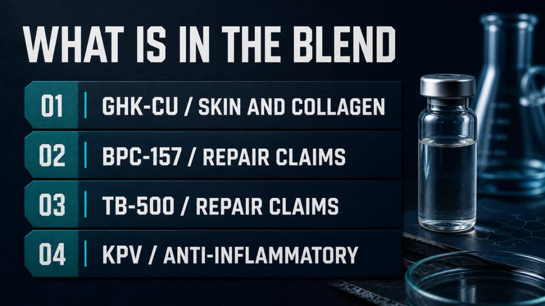 Card: what is in the KLOW blend and what each part claims