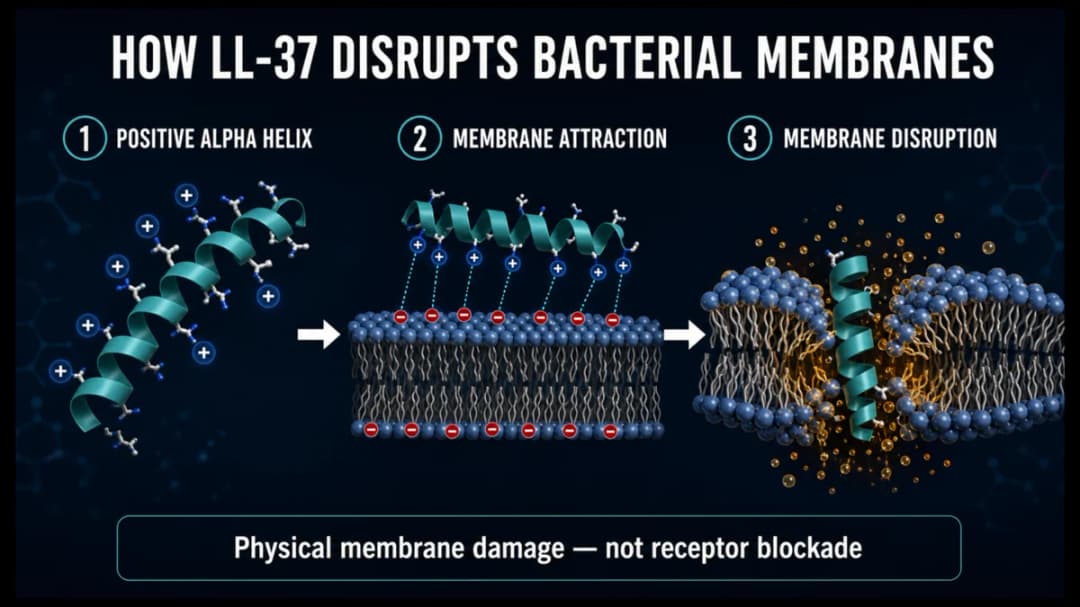 LL-37: How LL-37 disrupts bacterial membranes
