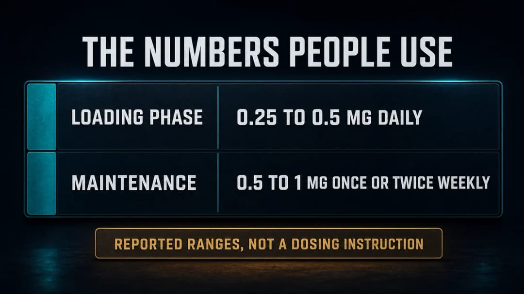 Chart: the melanotan dose ranges people report