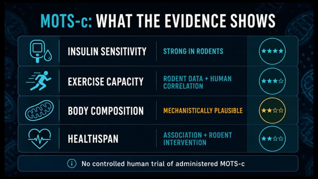 MOTS-c: WHAT THE EVIDENCE SHOWS