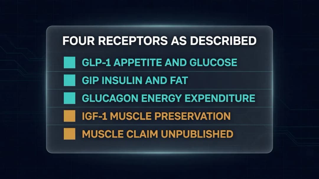 Comparison: the four receptors NA-931 is said to target