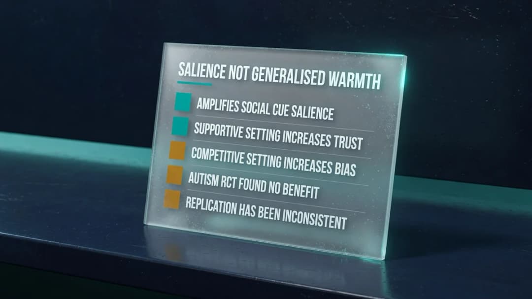 Card: oxytocin amplifies social cue salience rather than generalised warmth