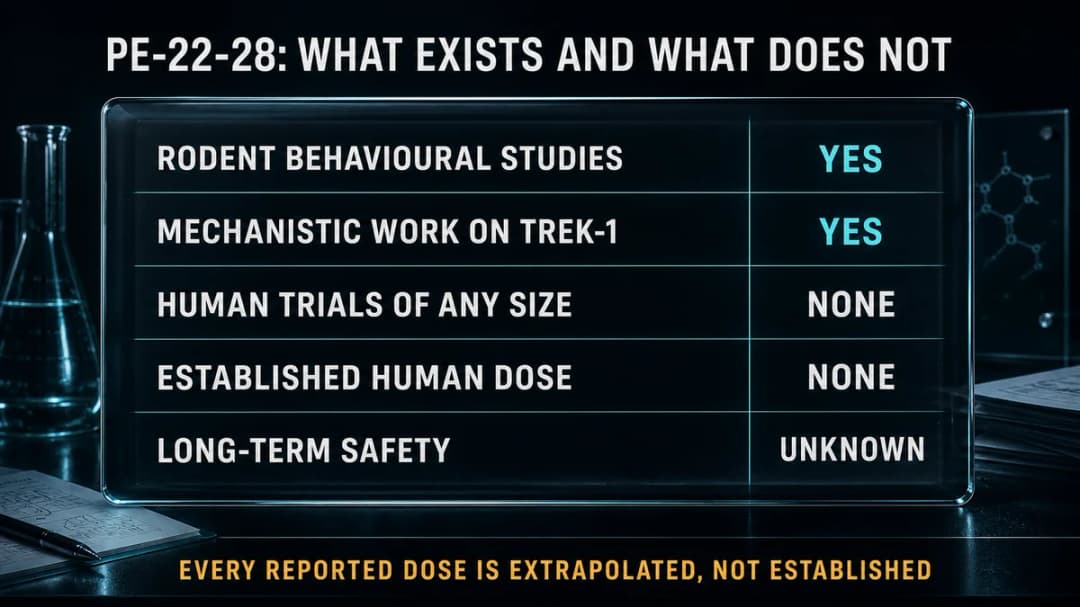 Card: what the PE-22-28 animal data does and does not show