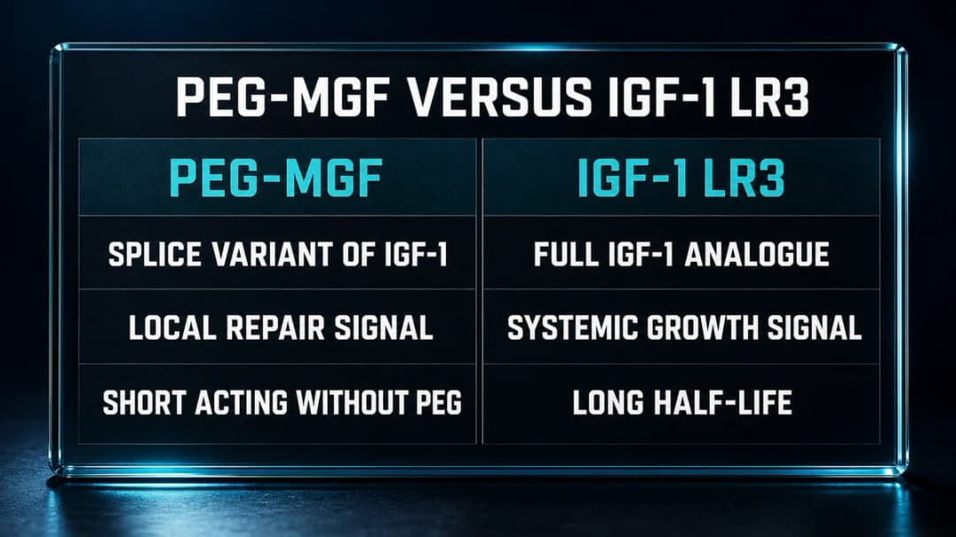 Comparison: PEG-MGF versus IGF-1 LR3