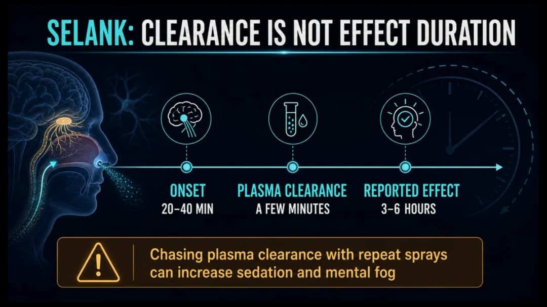 Selank: Clearance is not effect duration