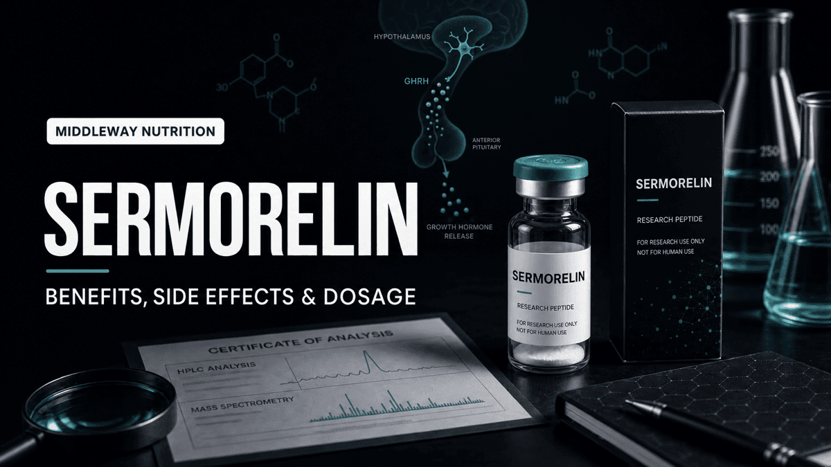 Sermorelin Peptide: Benefits, Side Effects and Reported Dosage Ranges article visual