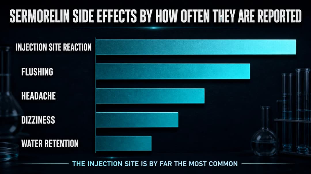 Chart: sermorelin side effects by how often they are reported