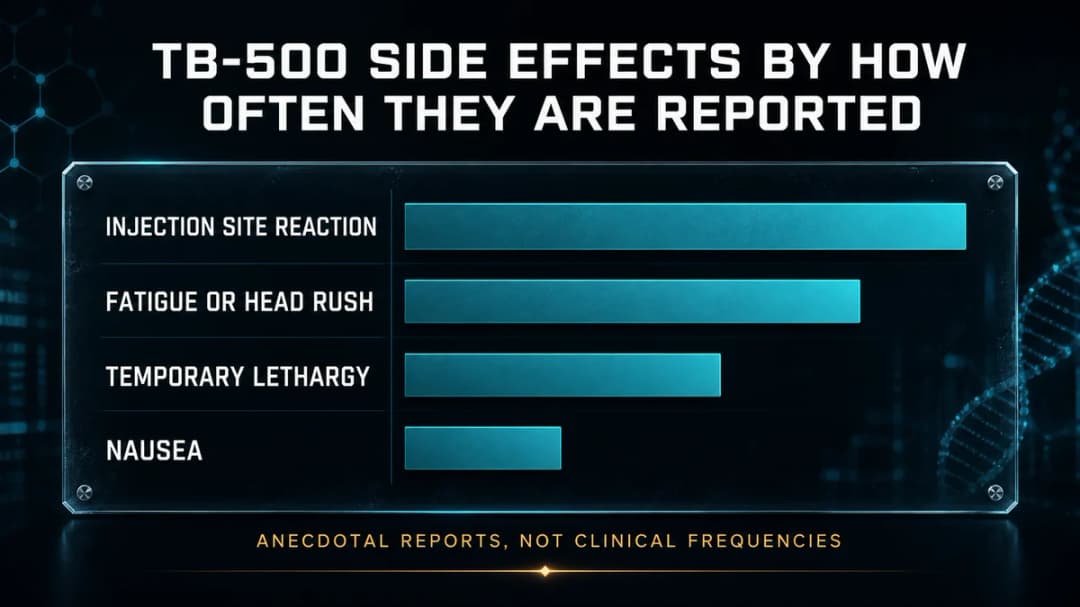 Chart: TB-500 side effects by how often they are reported