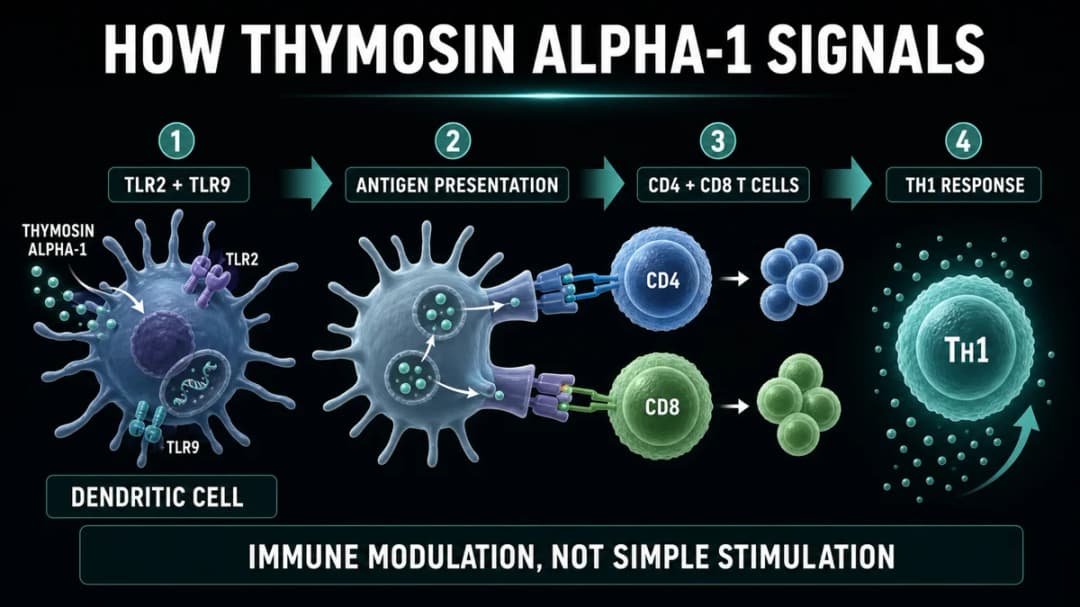 Thymosin Alpha-1: Mechanism of action diagram