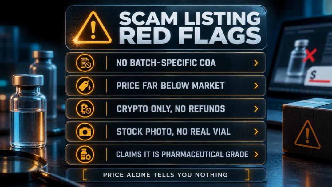 Card: scam listing red flags to walk away from