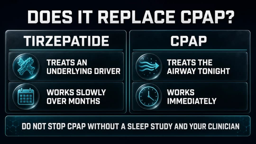 Comparison: does tirzepatide replace CPAP