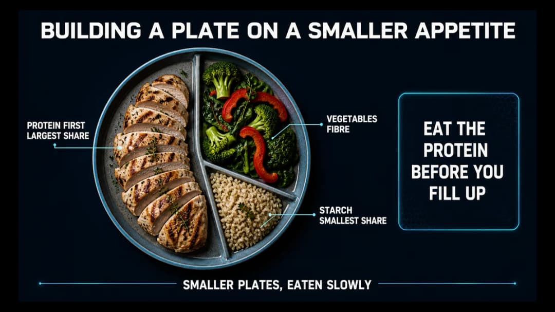 Diagram: building a plate on a smaller appetite