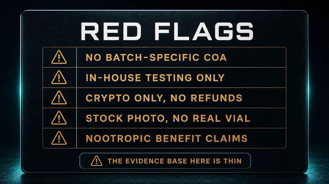 Card: dihexa listing red flags