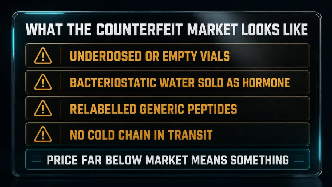 Card: what the HGH counterfeit market looks like