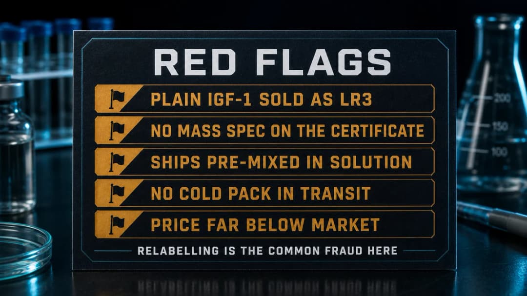 Card: IGF-1 LR3 listing red flags