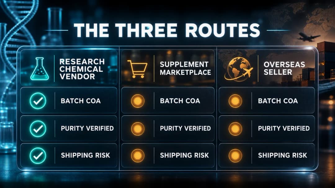 Comparison: the three routes to buy MK-677