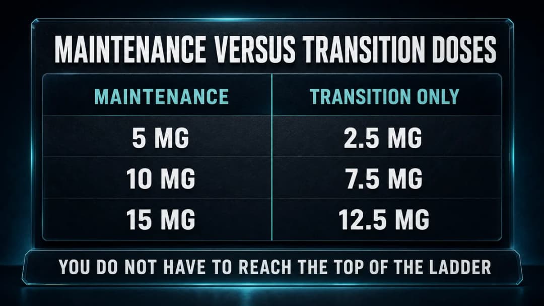 Card: Zepbound maintenance versus transition doses