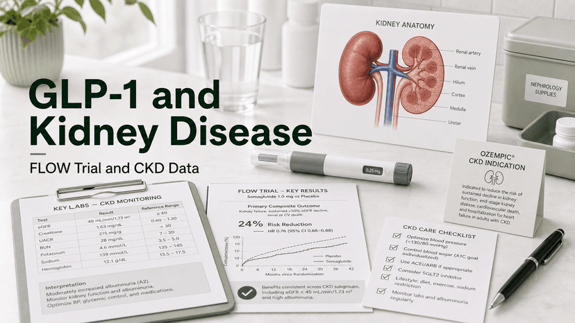 GLP-1 for Kidney Disease: FLOW Trial Data, FDA Approval, Dosing, SGLT2 ...